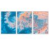 SIGNWIN 3 Piece Framed Canvas Wall Art Abstract Fluids 3D Abstract Abstract Brushstroke Contemporary - 16"x24"x3 Panels view 2