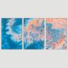 SIGNWIN 3 Piece Framed Canvas Wall Art Abstract Fluids 3D Abstract Abstract Brushstroke Contemporary - 16"x24"x3 Panels view 3