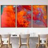 SIGNWIN 3 Piece Framed Canvas Wall Art Abstract Fluids 3D Abstract Abstract Brushstroke Contemporary - 16"x24"x3 Panels view 1
