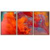 SIGNWIN 3 Piece Framed Canvas Wall Art Abstract Fluids 3D Abstract Abstract Brushstroke Contemporary - 16"x24"x3 Panels view 2