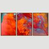 SIGNWIN 3 Piece Framed Canvas Wall Art Abstract Fluids 3D Abstract Abstract Brushstroke Contemporary - 16"x24"x3 Panels view 3