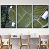 SIGNWIN 3 Piece Framed Canvas Wall Art Solid Greenery Abstract Industrial Modern Art Multicolor Patterns - 16"x24"x3 Panels view 1