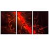 SIGNWIN 3 Piece Framed Canvas Wall Art Abstract Fluids 3D Abstract Abstract Brushstroke Contemporary - 16"x24"x3 Panels view 2
