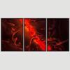SIGNWIN 3 Piece Framed Canvas Wall Art Abstract Fluids 3D Abstract Abstract Brushstroke Contemporary - 16"x24"x3 Panels view 3