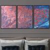 SIGNWIN 3 Piece Framed Canvas Wall Art Abstract Fluids 3D Abstract Abstract Brushstroke Contemporary - 16"x24"x3 Panels view 1