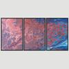 SIGNWIN 3 Piece Framed Canvas Wall Art Abstract Fluids 3D Abstract Abstract Brushstroke Contemporary - 16"x24"x3 Panels view 3