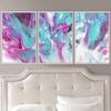 SIGNWIN 3 Piece Framed Canvas Wall Art Abstract Fluids 3D Abstract Abstract Brushstroke Contemporary - 16"x24"x3 Panels view 1