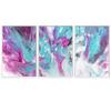 SIGNWIN 3 Piece Framed Canvas Wall Art Abstract Fluids 3D Abstract Abstract Brushstroke Contemporary - 16"x24"x3 Panels view 2