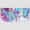 SIGNWIN 3 Piece Framed Canvas Wall Art Abstract Fluids 3D Abstract Abstract Brushstroke Contemporary - 16"x24"x3 Panels view 3