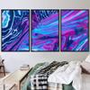 SIGNWIN 3 Piece Framed Canvas Wall Art Abstract Fluids 3D Abstract Abstract Brushstroke Contemporary - 16"x24"x3 Panels view 1