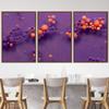 SIGNWIN 3 Piece Framed Canvas Wall Art Abstract Fluids 3D Abstract Abstract Brushstroke Contemporary - 16"x24"x3 Panels view 1