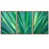 SIGNWIN 3 Piece Framed Canvas Wall Art Solid Greenery Abstract Industrial Modern Art Multicolor Patterns - 16"x24"x3 Panels view 2