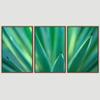 SIGNWIN 3 Piece Framed Canvas Wall Art Solid Greenery Abstract Industrial Modern Art Multicolor Patterns - 16"x24"x3 Panels view 3