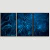 SIGNWIN 3 Piece Framed Canvas Wall Art Abstract Fluids 3D Abstract Abstract Brushstroke Contemporary - 16"x24"x3 Panels view 3