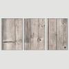 SIGNWIN 3 Piece Framed Canvas Wall Art Wood Panel Patterns Abstract Industrial Modern Art Multicolor Patterns - 16"x24"x3 Panels view 3