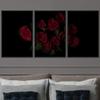 SIGNWIN 3 Piece Framed Canvas Wall Art Red Rose Clusters Canvas Prints Home Artwork Decoration for Living Room,Bedroom - 16"x24"x3 Panels view 1