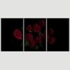 SIGNWIN 3 Piece Framed Canvas Wall Art Red Rose Clusters Canvas Prints Home Artwork Decoration for Living Room,Bedroom - 16"x24"x3 Panels view 3