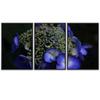 SIGNWIN 3 Piece Framed Canvas Wall Art Blue Blossom Canvas Prints Home Artwork Decoration for Living Room,Bedroom - 16"x24"x3 Panels view 2
