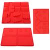 3pcs Silicone Christmas Baking Mold 3D House Christmas Tree Snowman Gingerbread Man Cake Mold for Mousse Cake Muffin Baking Chocolate Red view 1