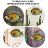Cabilock Creative Fish Wall Art Decor for Garden Home Unique Iron Fish Sculpture for Vibrant Ambience for Friends Family view 3