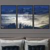 SIGNWIN 3 Piece Framed Canvas Wall Art Foggy Mountains Canvas Prints Home Artwork Decoration for Living Room,Bedroom - 16"x24"x3 Panels view 2