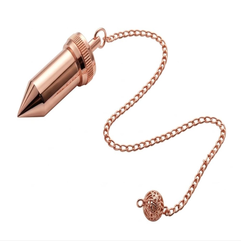Myhealingworld Pencil Design Openable Copper Pendulum for Reiki Healing, Dowsing & Chakra Balancing Divination & Meditation Tool for Energy Cleansing