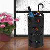 Umbrella Racks WXYZ Iron Umbrella Stand, Home Hotel Lobby Umbrella Bucket, Can Store 10-20 Long and Short Umbrellas, 25x50cm, Black, White, Orange (Color : Black) view 2