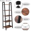 Basic Houseware Standing Shelf Unit Wood Bookcase Storage Organizer 5 Tiers Bookshelf Rack for Living Room view 3