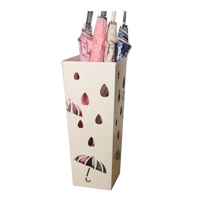 Umbrella Racks AYY White Floor-Standing Metal Umbrella Stand Umbrella Holder, Home Commercial Corridor Entrance Storage Rack, Waterproof and Rust-Proof, 4 Styles, 20x20x50cm (Size : Style 3)
