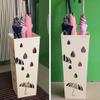 Umbrella Racks AYY White Floor-Standing Metal Umbrella Stand Umbrella Holder, Home Commercial Corridor Entrance Storage Rack, Waterproof and Rust-Proof, 4 Styles, 20x20x50cm (Size : Style 3) view 3