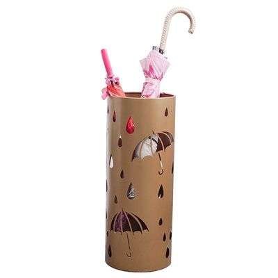 Umbrella Racks AYY Golden Wrought Iron Umbrella Stand Umbrella Holder, The Independent Umbrella Cane Cue Storage Bucket of The Cafe and Hotel, with 3 Hooks, Can Hold 7-10 Umbrellas