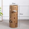 Umbrella Racks AYY Golden Wrought Iron Umbrella Stand Umbrella Holder, The Independent Umbrella Cane Cue Storage Bucket of The Cafe and Hotel, with 3 Hooks, Can Hold 7-10 Umbrellas view 2