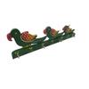 India Meets India Wooden Wall Key Hook Key Rack Organiser Handicraft by Awarded Indian Artisans (Parrot, Large) view 2