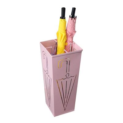 Umbrella Racks AYY Pink Wrought Iron Umbrella Stand Umbrella Holder, A Multifunctional Umbrella Storage Bucket for Cafes and Hotels, Can Hold 8-10 Umbrellas, 20x20x50cm