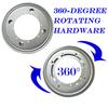 2Pack Lazy Susan Hardware, 9" Rotating Bearing Plate 5/16 Thick, 750lbs Lazy Susan Turntable Swivel Base for Rotating Table, Serving Tray, Kitchen Storage, Book Rack, Corner Shelves, Dollhouse view 3