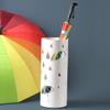 Umbrella Racks AYY Round Metal Umbrella Stand Umbrella Holder, Multifunctional Storage Bucket at The Entrance of The Living Room Corridor, with Hook and Drip Tray, White Black Gold, 20X50CM view 4
