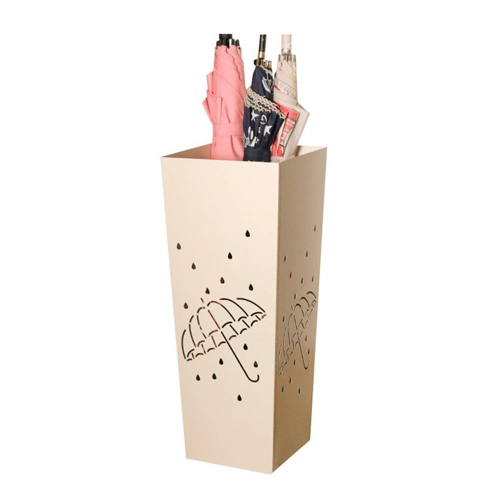 Umbrella Racks AYY White Floor-Standing Metal Umbrella Stand Umbrella Holder, Home Commercial Corridor Entrance Storage Rack, Waterproof and Rust-Proof, 4 Styles, 20x20x50cm (Size : Style 2)