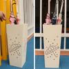 Umbrella Racks AYY White Floor-Standing Metal Umbrella Stand Umbrella Holder, Home Commercial Corridor Entrance Storage Rack, Waterproof and Rust-Proof, 4 Styles, 20x20x50cm (Size : Style 2) view 3