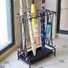 Umbrella Racks AYY Large-Capacity Metal Umbrella Stand Umbrella Holder, Cane Cue Storage Rack with Hook and Drip Tray, for School Bank Hotel Cafe, White Brown Black, 15 Holes 16 Hooks view 2