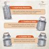 Autumn Alley Rustic Bathroom Accessories Set 4 - Galvanized Soap Dispenser, Rustic Toothbrush Holder, 2 Apothecary Jars Qtip Holder - Western Bathroom Decor  Farmhouse Bathroom Decor Accessories view 4