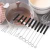 10pcs Fondue Forks Set, Reusable Stainless Steel Chocolate Dipping Candy Melter Tools view 1