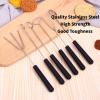 10pcs Fondue Forks Set, Reusable Stainless Steel Chocolate Dipping Candy Melter Tools view 3