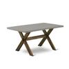 East West Furniture X796GA740-7 7 Piece Kitchen Table Set Consist of a Rectangle Dining Table with X-Legs and 6 Dahlia Linen Fabric Parson Dining Chairs, 36x60 Inch, Multi-Color view 3