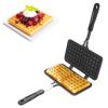 Agatige Stovetop Waffle Maker, Portable Aluminum Dual Head Nonstick Cast Iron Belgian Waffle Maker for Panini Sandwich Toaster Breakfast Snacks Cooking Baking Tool, 13.19x8.46in view 1