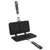 Agatige Stovetop Waffle Maker, Portable Aluminum Dual Head Nonstick Cast Iron Belgian Waffle Maker for Panini Sandwich Toaster Breakfast Snacks Cooking Baking Tool, 13.19x8.46in view 4