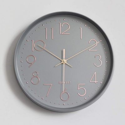 CLOCKZHJI Nordic Minimalist Mute When Clocks Home Living Room Wall Clock Creative Wall Clock Restaurant (Size : 12inch)