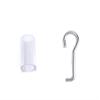 Asia Buy Tilter Wand Sleeve Collar with Hook for Horizontal Blinds-10 Sets, Clear,silver view 1