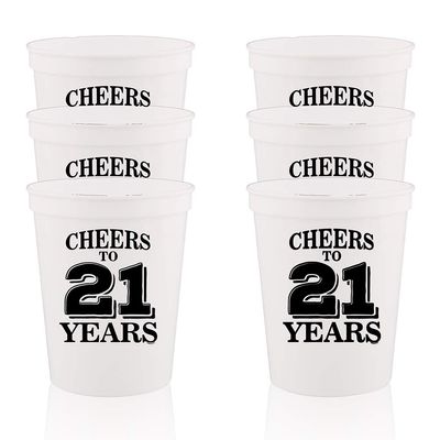 Cheers To 21 Years Twenty One Stadium Party Cup 21st Birthday Gift Fabulous Party Favors 21st Birthday Decorations Happy Birthday Cup 21st Birthday Plastic Drinking Cups Best Friend Cup Cheers Cups