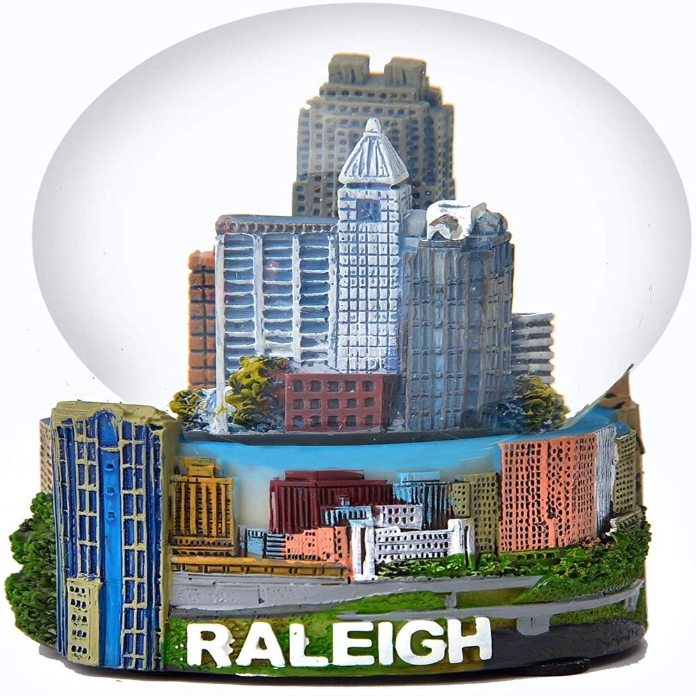 Essential To You Raleigh North Carolina Snow Globe - 65 MM - Great Gift Glass Globe