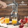Eurolux Cast Iron Citrus Juicer | Extra-Large Commercial Grade Manual Hand Press | Heavy Duty Countertop Squeezer for Fresh Orange Juice (Bonus Stainless Steel Cup) (Gray) view 2
